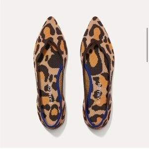Rothy’s | The Point Big Cat Pointed Toe Leopard Cheetah Print Flats | 8.5